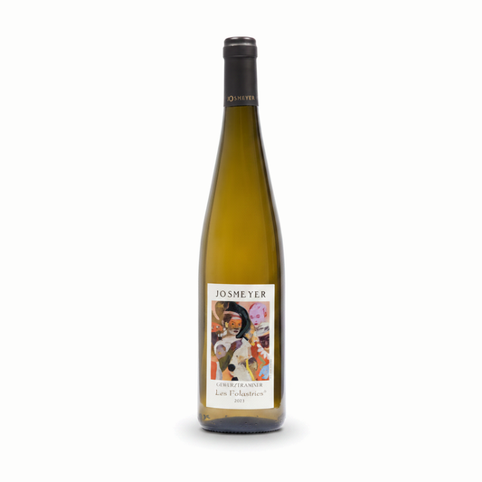Bouteille de Gewurztraminer les Folastries 2025, vin blanc d'Alsace en biodynamie – Domaine Josmeyer