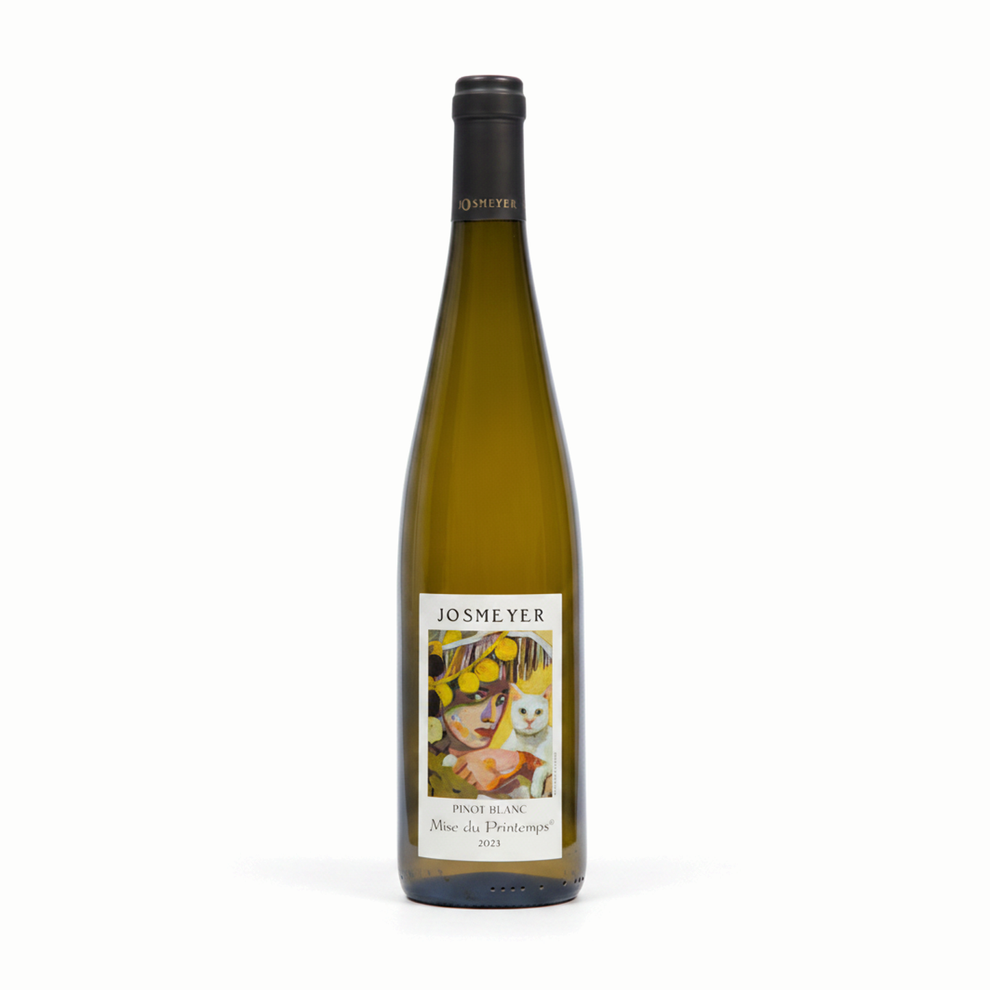 Bouteille de Pinot Blanc Mise du Printemps 2025, vin blanc d'Alsace en biodynamie – Domaine Josmeyer