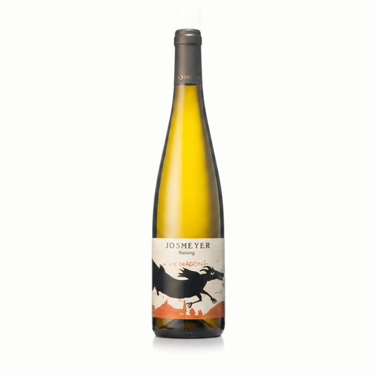 Bouteille de Riesling Le Dragon 2022, vin blanc d'Alsace en biodynamie – Domaine Josmeyer